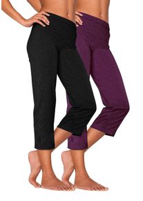Vivance Große Größen Caprihose Gr. 40/42 schwarz/rot für Damen