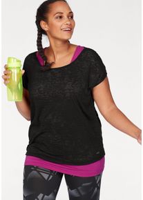 Venice Beach Große Größen 2-in-1-Shirt Gr. 56 schwarz für Damen