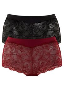 Vivance Große Größen Panty Gr. 40/42 rot/schwarz für Damen