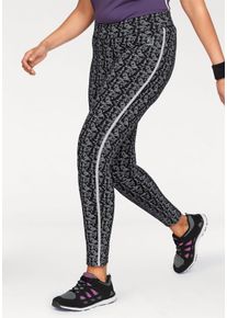 Große Größen H.I.S Leggings Gr. 58 schwarz gestreift für Damen