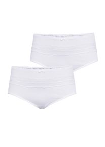 Große Größen Slip in Panty-Form, Doppelpack Gr. 56/58 weiß von sheego für Damen