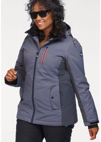 Polarino Große Größen Skijacke Gr. 44 blau für Damen