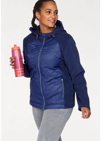 Große Größen Kangaroos Fleecejacke Gr. 42 blau für Damen