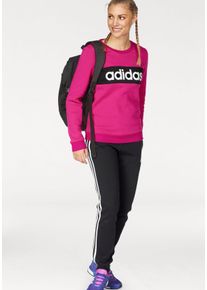 adidas Performance Große Größen Jogginganzug Gr. XXL pink/schwarz gestreift für Damen
