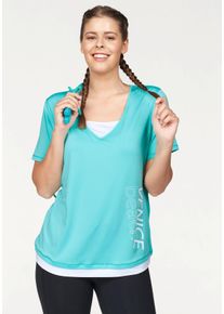 Venice Beach Große Größen Funktionsshirt Gr. 48/50 blau für Damen