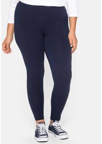 Große Größen Leggings mit Gummizugbund Gr. 60 blau von sheego für Damen