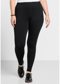 Große Größen Leggings mit Gummizugbund Gr. 60 schwarz von sheego für Damen