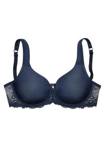 Große Größen Lascana T-Shirt-BH Gr. 90B blau für Damen