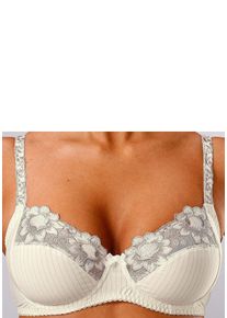 Große Größen Nuance Bügel-BH Gr. 105E beige gestreift für Damen