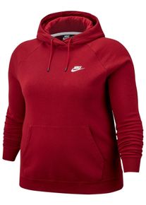 Große Größen Nike Sportswear Kapuzensweatshirt »WOMEN ESSENTIAL HOODY FLEECE PLUS SIZE« Gr. XXXL rot für Damen