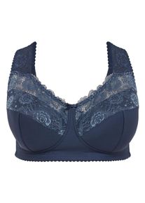Große Größen BH ohne Bügel mit wattierten Cups Gr. 125F blau von sheego für Damen