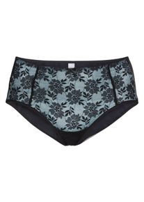 Große Größen Slip in abdeckender Schnittform, mit Spitze und Mesh Gr. 40 schwarz von sheego für Damen
