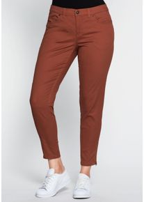 Große Größen Schmale Stretch-Hose Gr. 88 braun von sheego für Damen