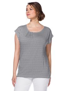 Große Größen Shirt mit Alloverdruck und Rundhalsausschnitt Gr. 40/42 weiß bedruckt von sheego für Damen