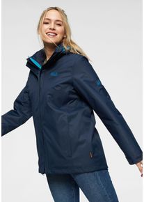 Jack Wolfskin Große Größen 3-in-1-Funktionsjacke Gr. 56 blau für Damen