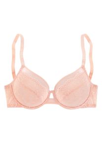 Lascana Große Größen Bügel-BH Gr. 100B rosa geblümt für Damen