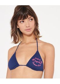 Superdry Women's Summer Tri Bikinioberteil Marineblau - Größe: Xxs