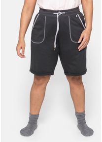 Große Größen Relax-Bermudas in gerader Form, mit Kontrastnähten Gr. 44 grau von sheego für Damen