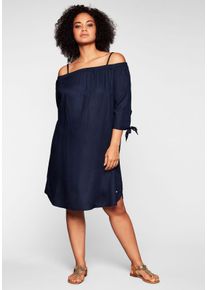 Große Größen Longtunika mit 3/4-Ärmeln, im Carmen-Look Gr. 40 blau von sheego für Damen