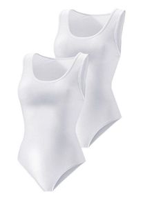 Vivance Shirtbody weiß Gr. 32/34 für Damen. Mit Rundhals. Ohne Bügel. Körpernah. Nachhaltig.