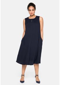 Große Größen Ärmelloses Cocktailkleid mit Falten-Detail Gr. 50 blau von sheego für Damen