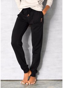 Große Größen Loungehose Gr. 40/42 schwarz meliert für Damen