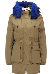 HOMEBASE, Damen Parka, Blau / Braun