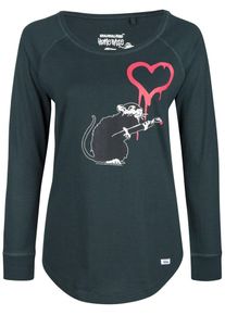 HOMEBASE, Damen 'Brandalised by HOMEBASE' Longsleeve, Grün / Tanne / Dunkelgrün