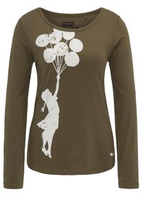 HOMEBASE, Damen Longsleeve, Oliv