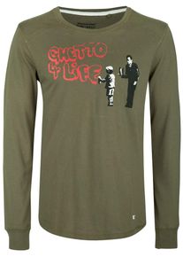 HOMEBASE, Herren 'Brandalised by HOMEBASE' Longsleeve, Gr&uuml;n / Oliv