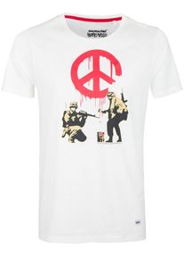 HOMEBASE, Herren 'Brandalised by HOMEBASE' T-Shirt, Weiß / Wollweiß