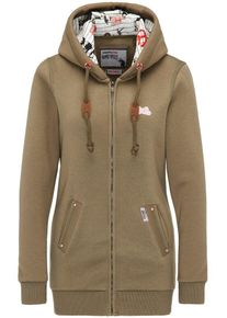 HOMEBASE, Damen Sweatjacke, Dunkelbeige