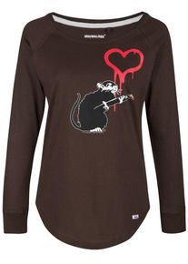 HOMEBASE, Damen 'Brandalised by HOMEBASE' Longsleeve, Braun