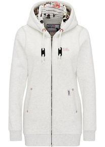 HOMEBASE, Damen Sweatjacke, Lachs / Schwarz / Wei&szlig;
