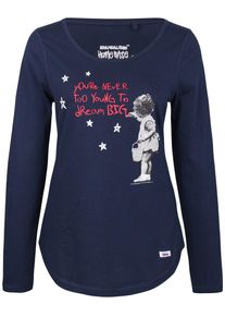HOMEBASE, Damen 'Brandalised by HOMEBASE' Longsleeve, Blau / Marine / Dunkelblau