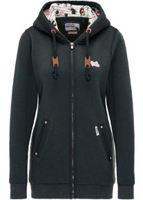 HOMEBASE, Damen Sweatjacke, Bronze / Grasgr&uuml;n / Altrosa / Wei&szlig;