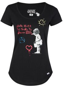 HOMEBASE, Damen 'Brandalised by HOMEBASE' T-Shirt, Schwarz