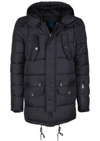 HOMEBASE, Herren Parka, Anthrazit / Schwarz