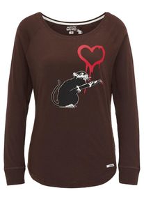 HOMEBASE, Damen Longsleeve, Braun