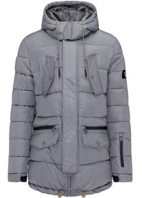 HOMEBASE, Herren Parka, Graumeliert / Schwarz