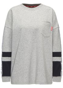 HOMEBASE, Damen Pullover, Grau / Schwarz