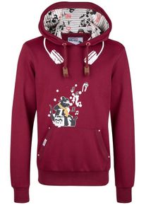 HOMEBASE, Damen Sweatshirt, Rubinrot / Wei&szlig;