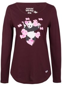 HOMEBASE, Damen 'Brandalised by HOMEBASE' Longsleeve, Rot / Bordeaux
