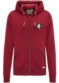 HOMEBASE, Herren Sweatjacke, Rot / Schwarz / Wei&szlig;