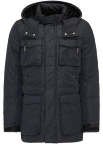 HOMEBASE, Herren Parka, Schwarz / Silber