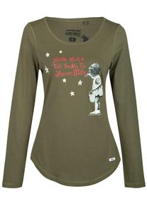 HOMEBASE, Damen 'Brandalised by HOMEBASE' Longsleeve, Grün / Oliv