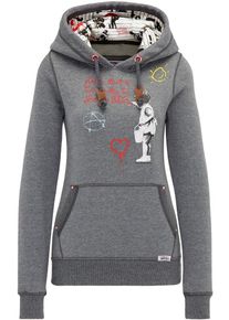 HOMEBASE, Damen Hoodie, Hellblau / Gelb / Dunkelgrau / Graumeliert / Rostrot / Wei&szlig;