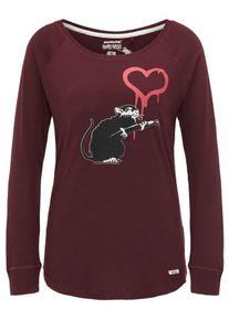 HOMEBASE, Damen Longsleeve, Bordeaux