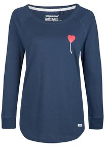 HOMEBASE, Damen 'Brandalised by HOMEBASE' Longsleeve, Blau / Marine / Dunkelblau