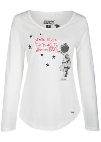 HOMEBASE, Damen 'Brandalised by HOMEBASE' Longsleeve, Weiß
